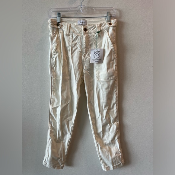 🆕 NWT - Pistola High Waisted Utility Pants - Off white cream color - Size 27 - Picture 1 of 5